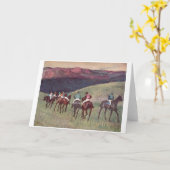 Edgar Degas - de Paarden die van het Ras 1894 Kaart (Gele Bloem)