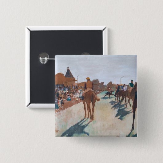 Edgar Degas - De parade Vierkante Button 5,1 Cm (Voorkant /achterkant)