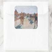 Edgar Degas - De parade Vierkante Sticker (Tas)