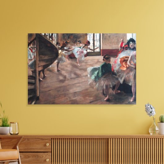 Edgar Degas - De repetitie Canvas Afdruk (Insitu (Woonkamer))