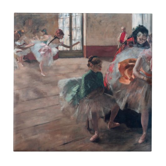 Edgar Degas - De repetitie Tegeltje (Voorkant)