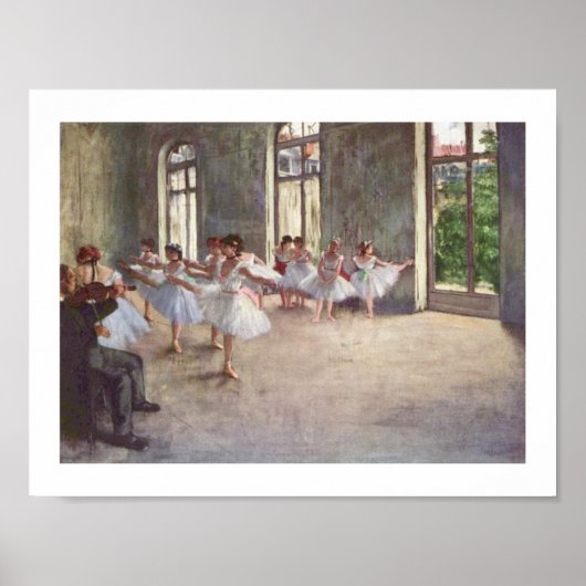 Edgar Degas | De repetitie van Ballet Poster (Voorkant)