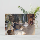 Edgar Degas - De repetitie van de ballet in het to Bedankkaart (Staand voorkant)
