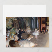 Edgar Degas - De repetitie van de ballet in het to Bedankkaart (Voorkant / Achterkant)