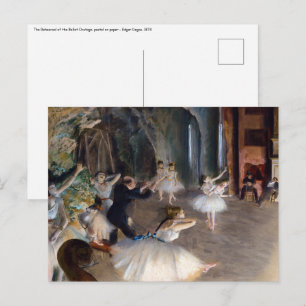 Edgar Degas - De repetitie van de ballet in het to Briefkaart