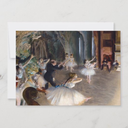 Edgar Degas - De repetitie van de ballet in het to Kaart (Voorkant)