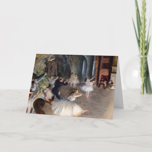 Edgar Degas - De repetitie van de ballet in het to Kaart (Voorkant)