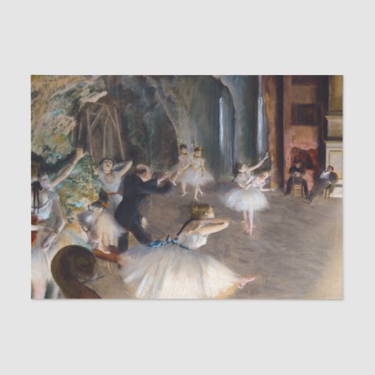 Edgar Degas - De repetitie van de ballet in het to Tissuepapier (Voorkant)