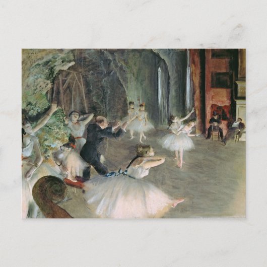 Edgar Degas | De repetitie van de ballet op het po Briefkaart (Voorkant)