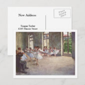 Edgar Degas | De repetitie van het ballet | Nieuw  Aankondigingskaart (Voorkant / Achterkant)