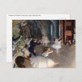Edgar Degas - De repetitie van het ballet op het p Briefkaart (Voorkant / Achterkant)