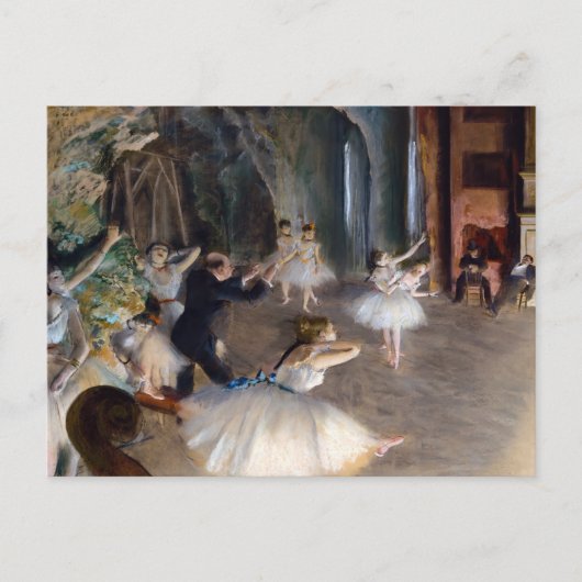 Edgar Degas - De repetitie van het ballet op het p Briefkaart (Voorkant)