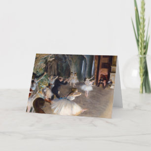 Edgar Degas - De repetitie van het ballet op het p Kaart