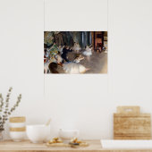 Edgar Degas - De repetitie van het ballet op het p Poster (Keuken)