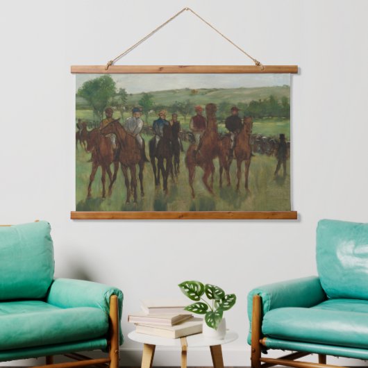 Edgar Degas de Rieders Horses Art Wood Wall Hangend Wandkleed (Woonkamer)