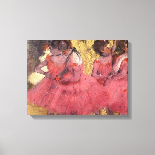 Edgar Degas De Roze Dansers Canvas Afdruk (Voorkant)