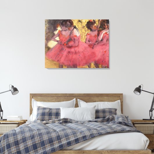 Edgar Degas de roze dansers Canvas Afdruk (Insitu (Slaapkamer))
