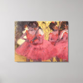 Edgar Degas de roze dansers Canvas Afdruk (Voorkant)