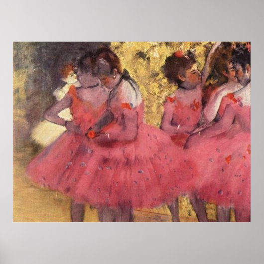 Edgar Degas de roze dansers Poster (Voorkant)