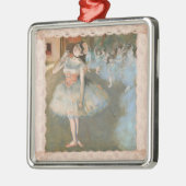Edgar Degas de Star Dancer met Blush Lace Trim Metalen Ornament (Links)