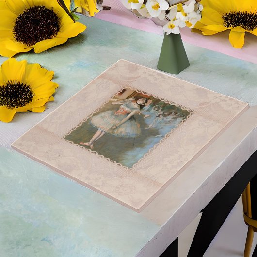 Edgar Degas de Star Dancer met een zijrand Tegeltje