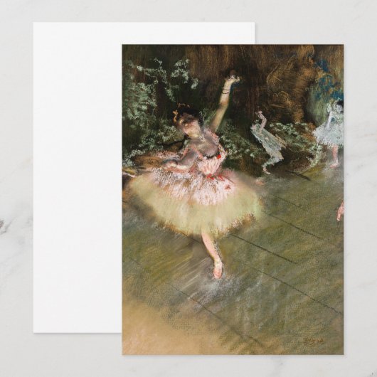 Edgar Degas - De Ster 1878 Bedankkaart (Voorkant / Achterkant)
