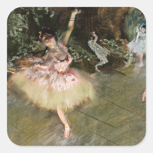 Edgar Degas - De Ster 1878 Vierkante Sticker (Voorkant)