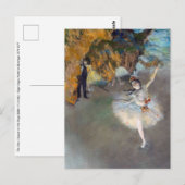 Edgar Degas - De ster/danser in het werkgebied Briefkaart (Voorkant / Achterkant)