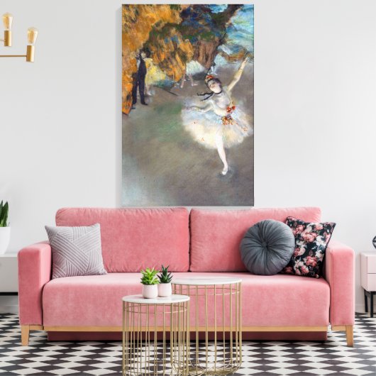 Edgar Degas - De ster/danser in het werkgebied Canvas Afdruk (Insitu (Woonkamer))