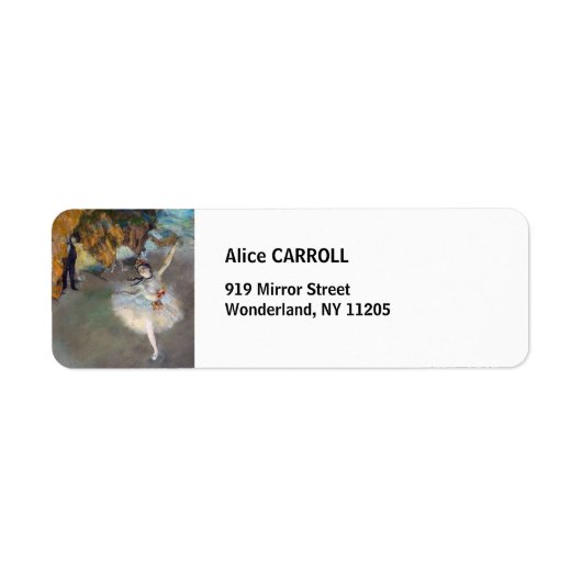 Edgar Degas - De ster/danser in het werkgebied Etiket (Voorkant)