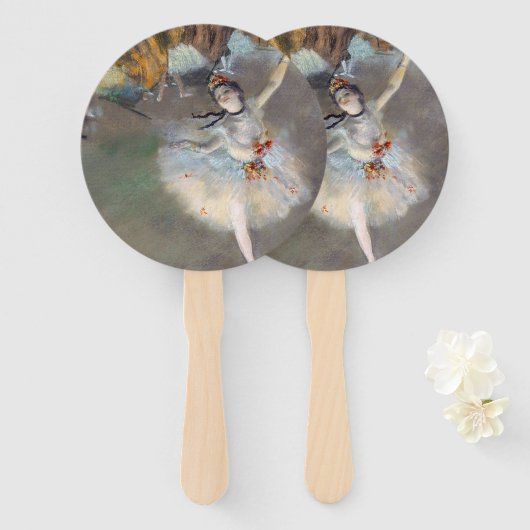 Edgar Degas - De ster/danser in het werkgebied Handwaaier (Voorkant en achterkant)