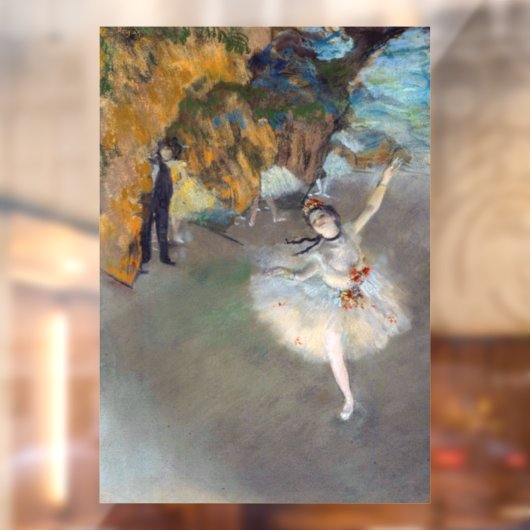 Edgar Degas - De ster/danser in het werkgebied Raamsticker (Vel 2)
