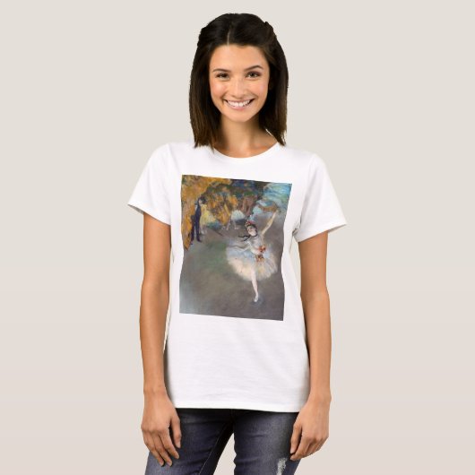 Edgar Degas - De ster/danser in het werkgebied T-shirt (Voorkant volledig)