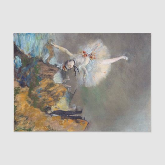 Edgar Degas - De ster/danser in het werkgebied Tissuepapier (Voorkant)