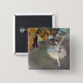 Edgar Degas - De ster/danser in het werkgebied Vierkante Button 5,1 Cm (Voorkant /achterkant)