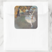Edgar Degas - De ster/danser in het werkgebied Vierkante Sticker (Tas)