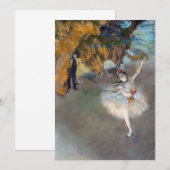 Edgar Degas - De Ster / Danseres op het Podium Bedankkaart (Voorkant / Achterkant)
