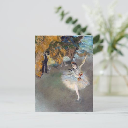 Edgar Degas - De Ster / Danseres op het Podium Briefkaart (Staand voorkant)
