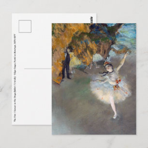 Edgar Degas - De Ster / Danseres op het Podium Briefkaart