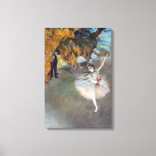 Edgar Degas - De Ster / Danseres op het Podium Canvas Afdruk (Voorkant)
