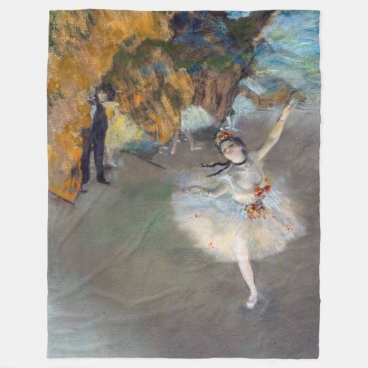 Edgar Degas - De Ster / Danseres op het Podium Fleece Deken (Voorkant)