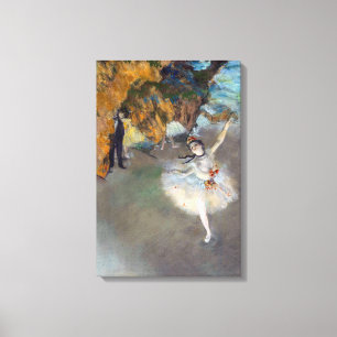 Edgar Degas - De Ster / Danseres op het Toneel Canvas Afdruk