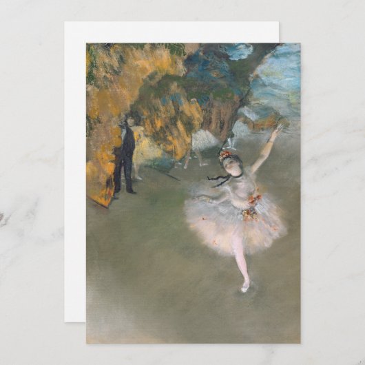 Edgar Degas | De ster of danser in het werkgebied Bedankkaart (Voorkant / Achterkant)