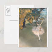 Edgar Degas | De ster of danser in het werkgebied Briefkaart (Voorkant / Achterkant)