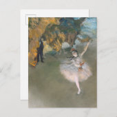 Edgar Degas | De ster of danser in het werkgebied Briefkaart (Voorkant / Achterkant)