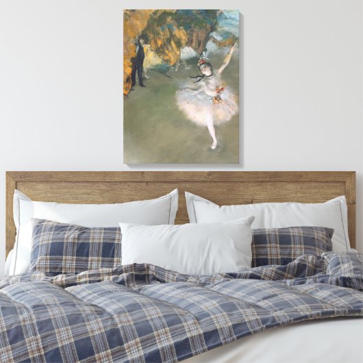 Edgar Degas | De ster of danser in het werkgebied Canvas Afdruk (Insitu (Slaapkamer))