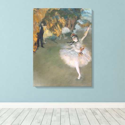 Edgar Degas | De ster of danser in het werkgebied Canvas Afdruk (Insitu (Houten vloer))