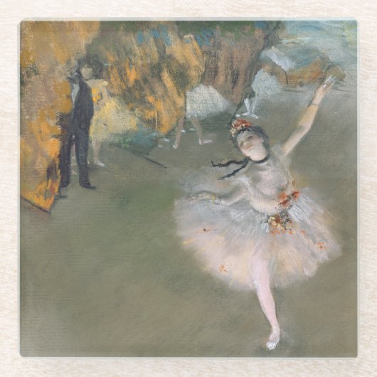 Edgar Degas | De ster of danser in het werkgebied Glazen Onderzetter (Voorkant)