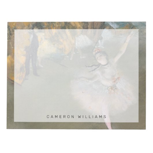 Edgar Degas | De ster of danser in het werkgebied Notitieblok (Voorkant)