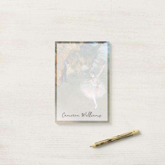 Edgar Degas | De ster of danser in het werkgebied Post-it® Notes (Op bureau)